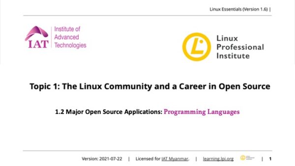 1.2 Major Open Source Applications: Programming Languages – Institute ...